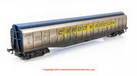 5029 Heljan IWB Cargowaggon number 33 80 2797 598 in Silver and Blue livery - weathered